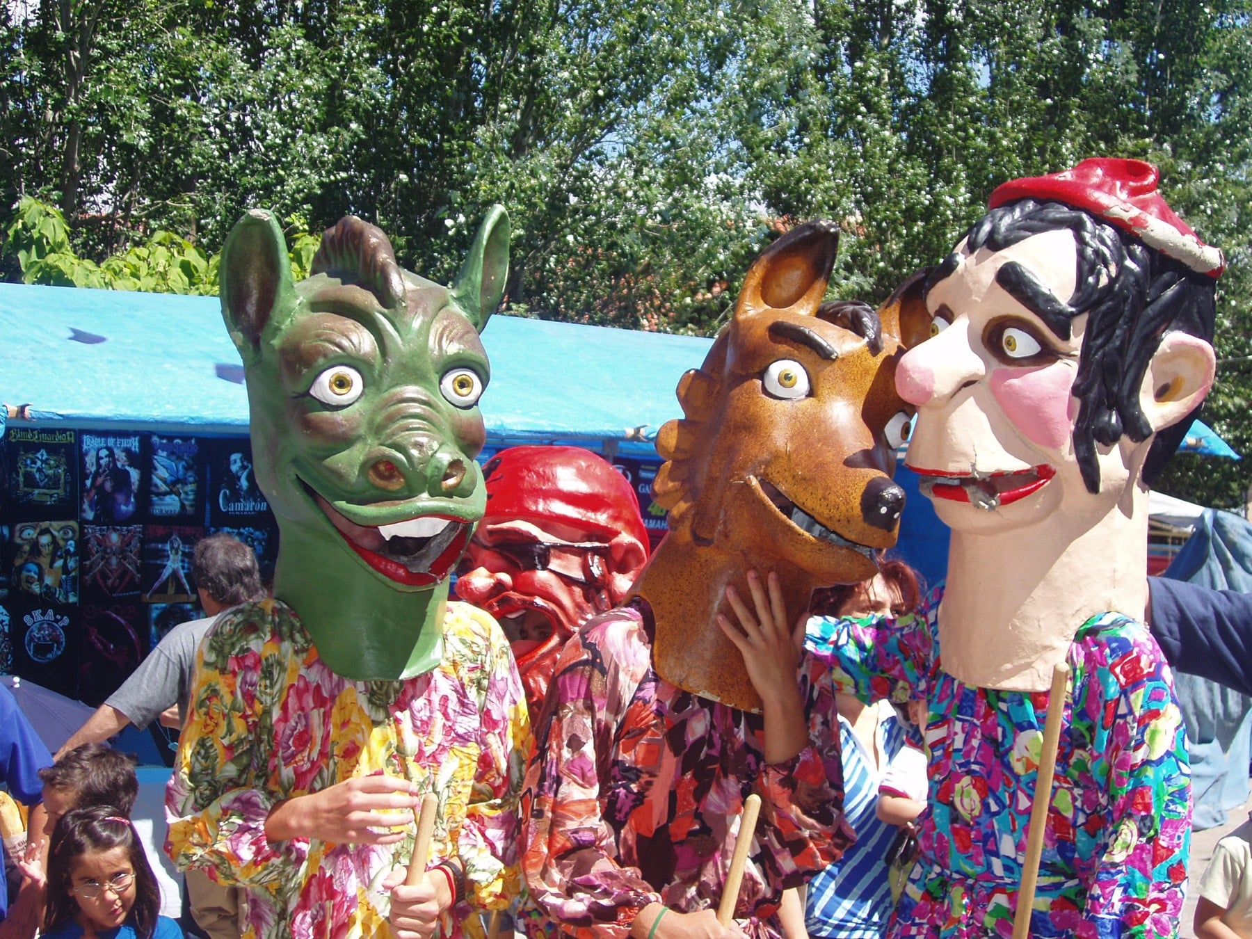 Cabezudos en las fiestas patronales de Atienza